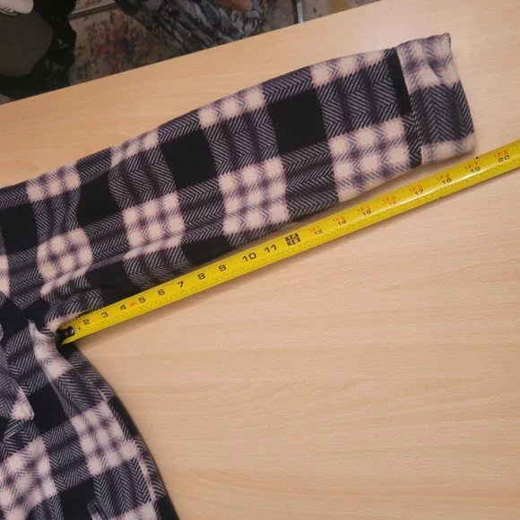 SOHO Thread Shacket‎ Multi Plaid Flannel Fleece Sherpa Lined Button Front XL - Picture 11 of 16